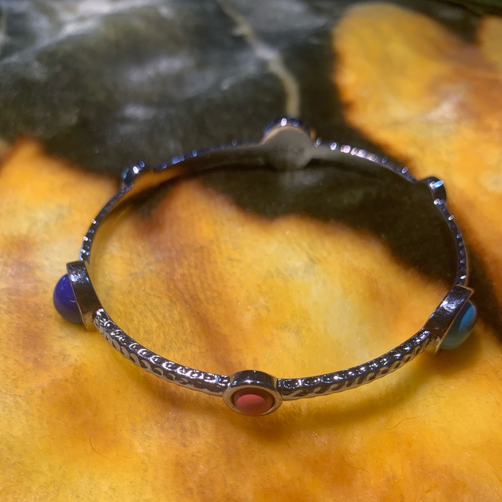 Tri Colored Silver Bracelet